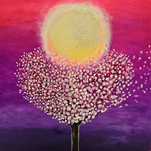 Sakura Full Moon acrylc - Delilah Patton